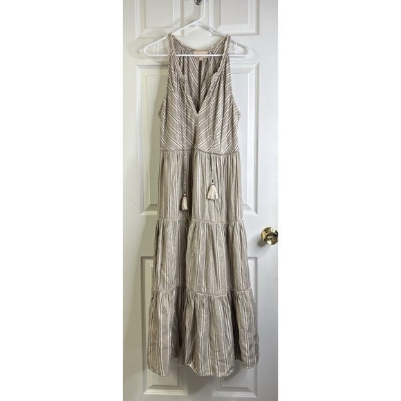 Love The Label Coba Stripe Sleeveless Midi Dress Size Large - Picture 2 of 8